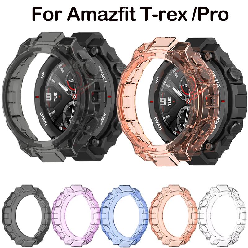 עבור Huami Amazfit T Rex כיסוי סיליקון שקוף רך TPU פגוש כיסוי מגן עבור Amazfit T-Rex Pro שלד מגן