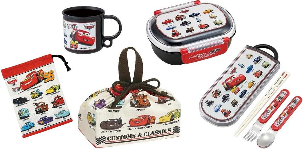 Skater Cars 25 Antibacterial Dishwasher Safe Soft Lid Tight Lunch Oval 360ml Trio Set Cup Lunch Drawstring McQueen Cars Kids Character Tight Lunch Box