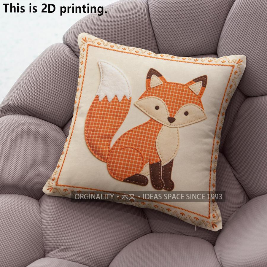 Fox Plaid Throw Pillow Covers Pattern Cushion Cover Suitable For Sofa Bedroom Car Pillow Cover