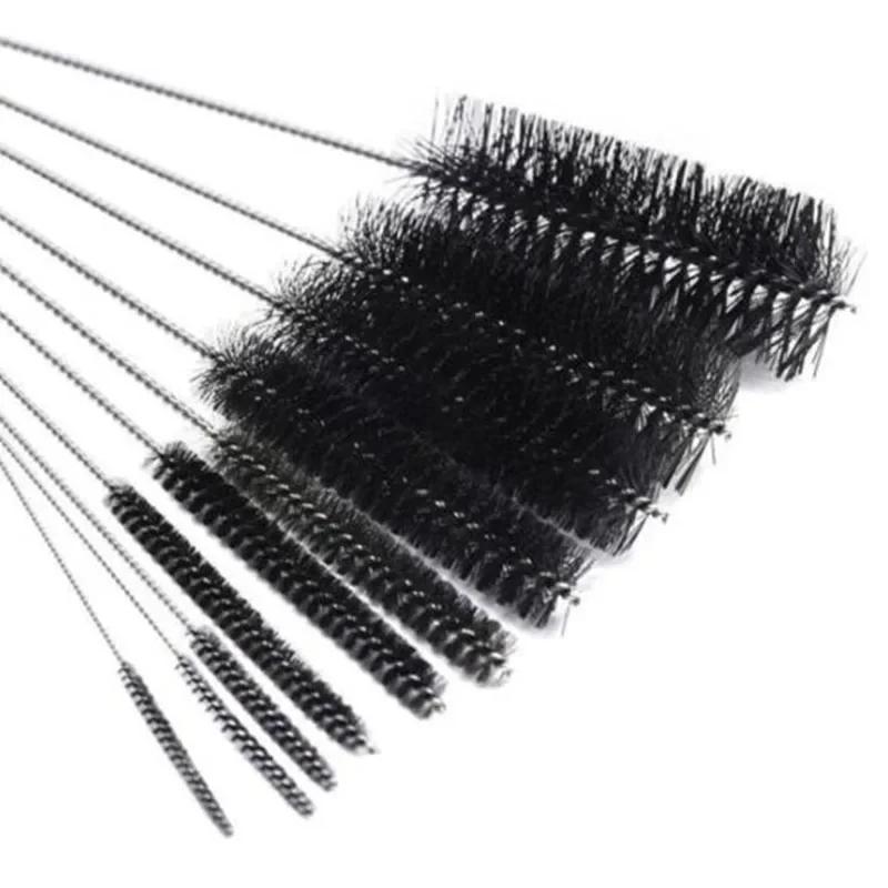 10pcs/set Aquarium Tube Pipe Cleaning Brush Stainless Steel Water Filter Air Tube Flexible Single End Hose Aquarium Accessories