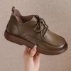 Spring Autumn Genuine Leather Shoes Women Ankle Boots Retro Soft Cow Leather Brand Ladies Boots Plus Size 41