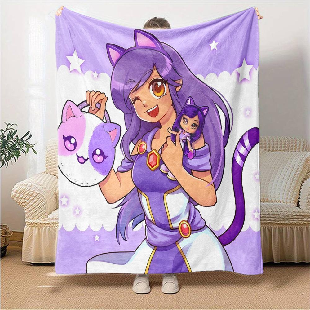 1pc Anime A-AphmauS (3) Blanket, Gift, for Men and Women, Soft Blanket, Good for Sofa Bed Couch Travel, Lightweight Flannel Blanket