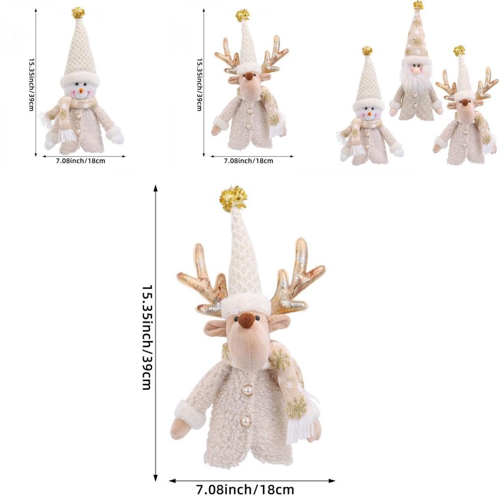 Christmas Santa Claus Snowman Deer Bottle Cover With Plush Foam Material For Holiday Table Decor