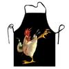 1pc Oxford Cloth Apron Soft Rooster Bull Pattern Colorful Printed Apron Cartoon Style Waist Apron 50X75cm68X95cm