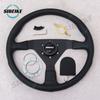 SIBEIKE Montecarlo Style Leather Steering Wheel 14inch JDM Modified Car Sports Racing Steering Wheel