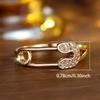 Creative Gold Color Paper Clip Rings for Women Zircon Wedding Engagement Jewelry Gift