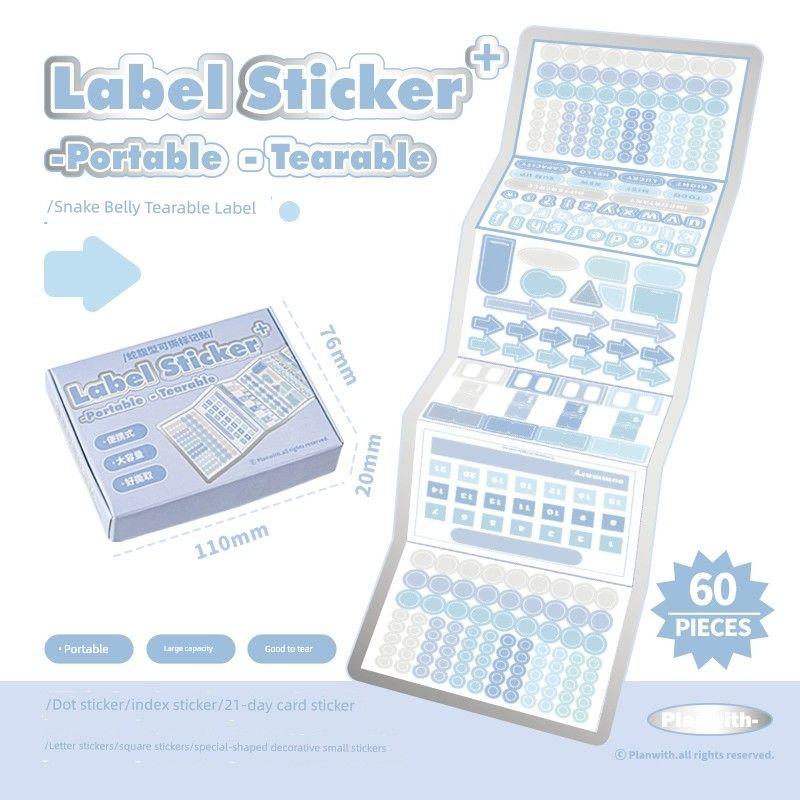 

План с цветом самоклеящаяся наклейка для рукописного текста blue-blue