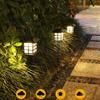 Mini Solar LED Garden Lights Stainless Steel Outdoor Solar Power Pathway Lights Yard Driveway Landscape Lights