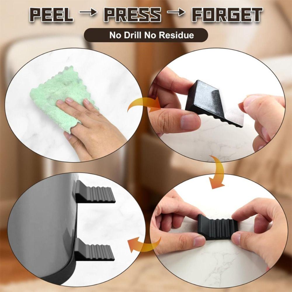 4 Pcs Silicone Trash Can Wall Protector Heavy Duty Trash Can Bumper Floor Protection