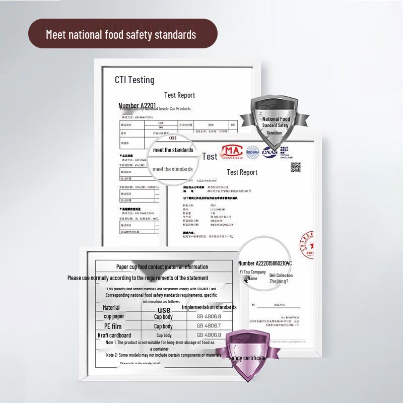 Deli LU219 Disposable Double-Layer Paper Cups