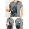 Men s Chest Bag Waterproof Oxford Cloth Crossbody Bag with Charging Port Headphone Jack