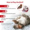GiGwi Sound Vogelspielzeug Katze Federspielzeug Katze Federspielzeug Interaktives Katzenspielzeug mit Geräuschen Geräuschspielzeug Brauner Vogel, Igel, Maus