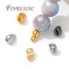 Crimp Beads For Jewelry 18K Gold Plated Crimps Cover Findings For DIY Bracelets Accessories Bead Tip Ball Chain Connectors