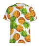 Tropical 3D Printed Pineapple T-Shirt Boys Summer Hawaiian Fruit Pattern T-Shirt Vacation Beach Short Sleeve