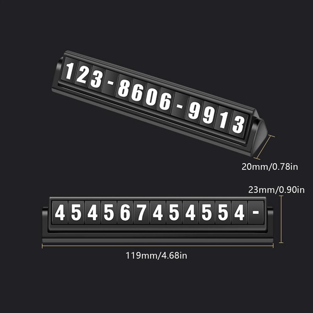

Phone Number Plate For Parking Car Notification Phone Number Card Car Temporary Parking Card Phone Number Plate Stickers чорний