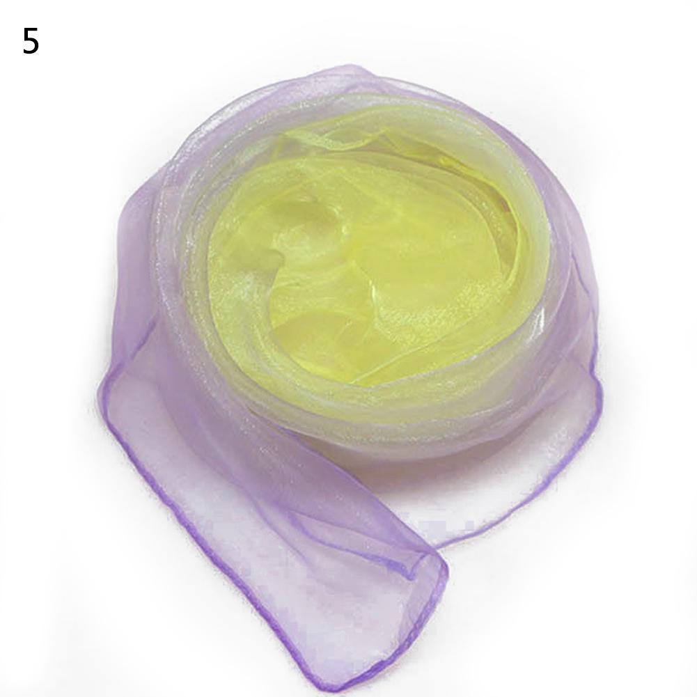 60x60CM Elegant Gradient Color Silk Scarf Women Luxury Small Square Scarf Summer Brand Performance Props Dancing Beach Scarves
