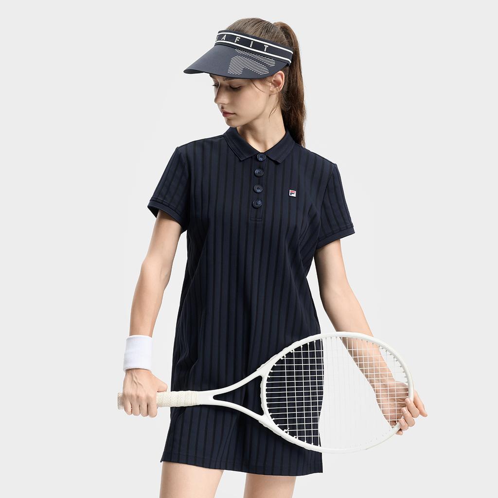 New FILA Short Sleeved Dress Women's RD Royal Blue A11W433303FNV