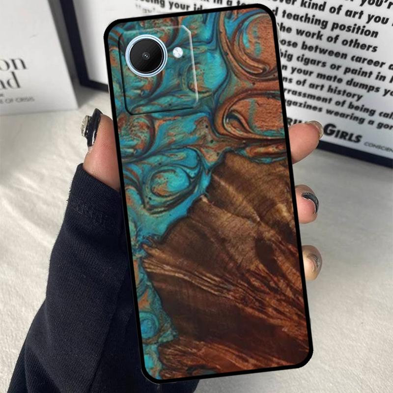 Wood Resin Traveler Protective For Realme GT7 Pro GT6 C67 C65 C63 C61 C55 C53 C51 C71 C75 10 11 12 13 14 15 Pro Plus Case