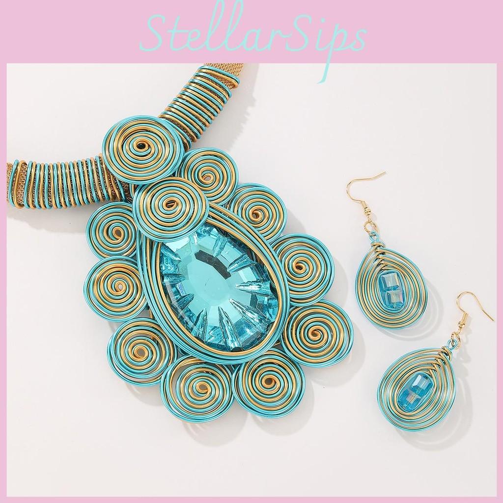 Jewelry Set Creative With Electroplated Crystal Accessories And Modern Style For Enthusiasts Fashion