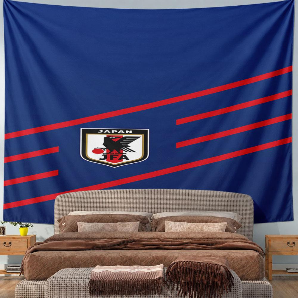 "Japan Football Association Emblem Design" Pattern Wall Hanging Tapestry Decorative Tapestry Home Decor for Bedroom and Living Room