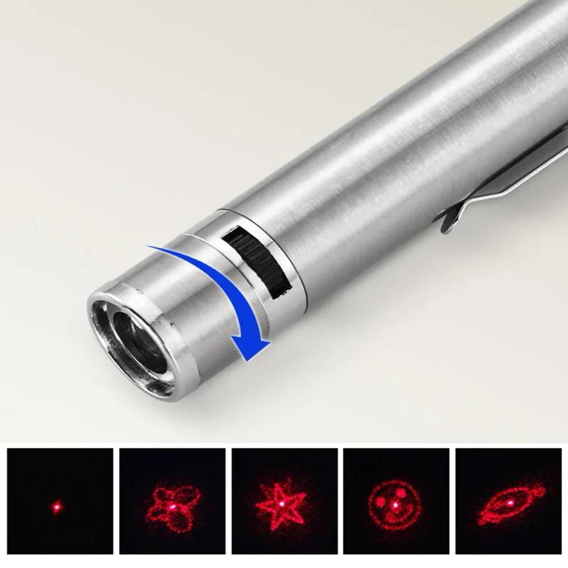 3-In-1 Pet Pointer Cat Toy USB Rechargeable Red Dot Light Funny Cat Chaser Stick Interactive Pen Pointer Pet Products