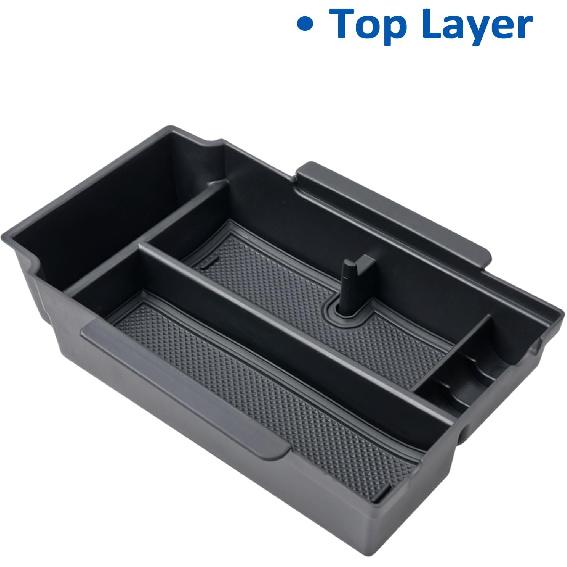 2 Layer-2024 2025 2026 Crosstrek Center Console Organizer For Subaru Crosstrek (Base/Premium/Sport/Limited/Wildernes),Durable ABS 2025