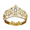 Baroque Alloy Diamond Round Crown Big Full Crown Car Model Stage Party Bride Bridesmaid Wedding Dress Jewelry Accessories