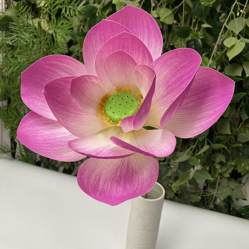 Artificial Lotus Flower Decor With Soft Silicone For Home Water Pool Waterfall Scene