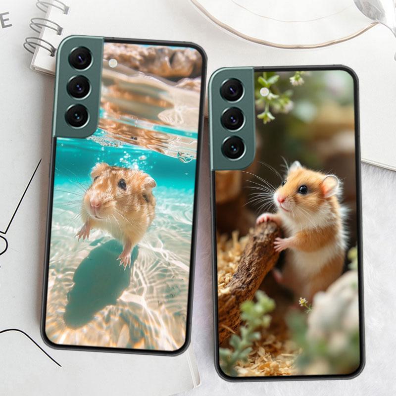 Hamsters With Hats Have Ears Phone Case For Samsung Galaxy S22 S25 Ultra S21 S10 Plus S26 Edge S20 S23 S24 FE Cover Silicone
