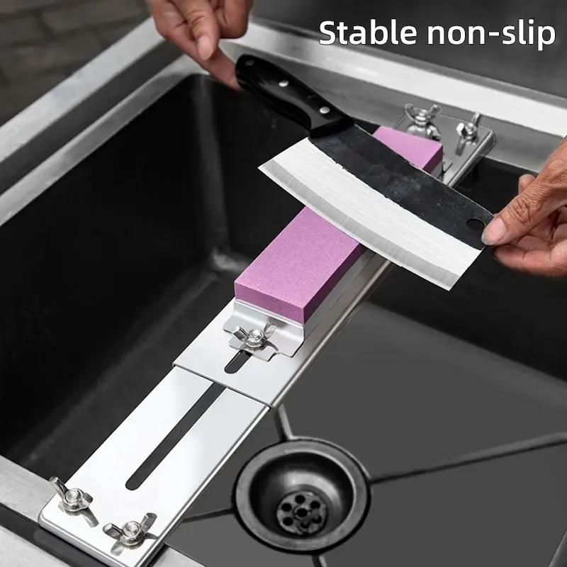30-45cm Sink Bracket Sharpening Stone Holder Base Adjustable Knife Sharpener Metal Whetstone Grinder Kitchen Wet Chisel Pedestal