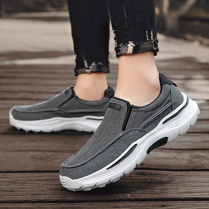 Canvas shoes men's large size cloth shoes one pedal platform casual lazy men's size cloth shoes