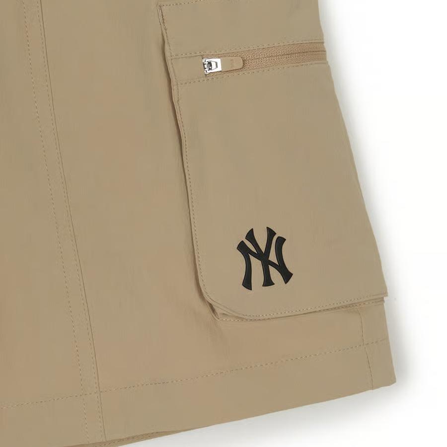 New MLB Gofcore New York Yankees Cargo Shorts Women's Sand Yellow 3FSMB0353-50SAS
