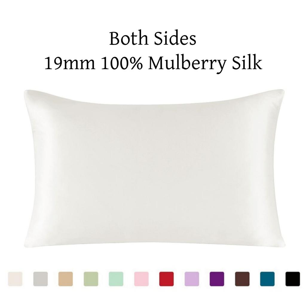 Silk Zipper Pillowcase 1pc 19mm 100% Nature Mulberry Comfortable Solid Color Silk Pillowcases For Healthy Multicolor Ls1705-01