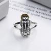Adjustable Open Ring With Pixiu Charm Plated Copper Unisex Vintage Style Statement Finger Men Women
