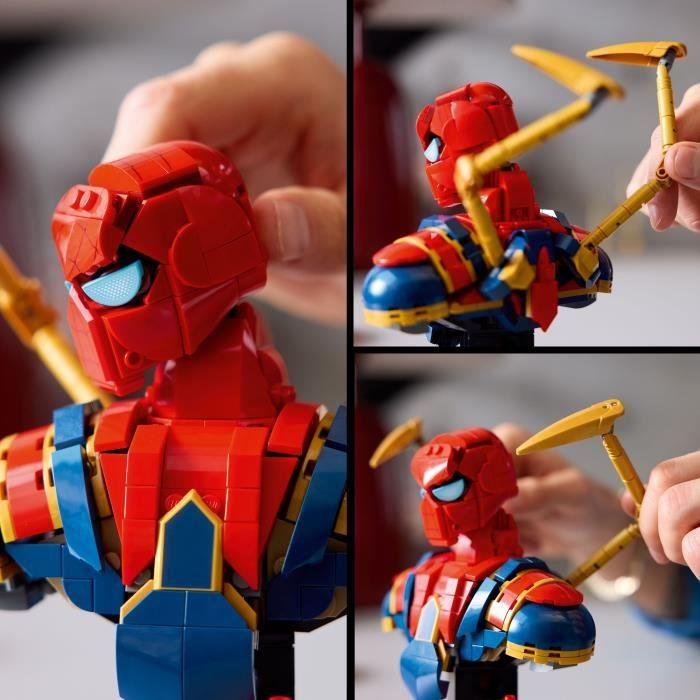 LEGO Marvel 76326 Buste d’Iron Spider-Man - Set De Construction Collector Pour Adulte