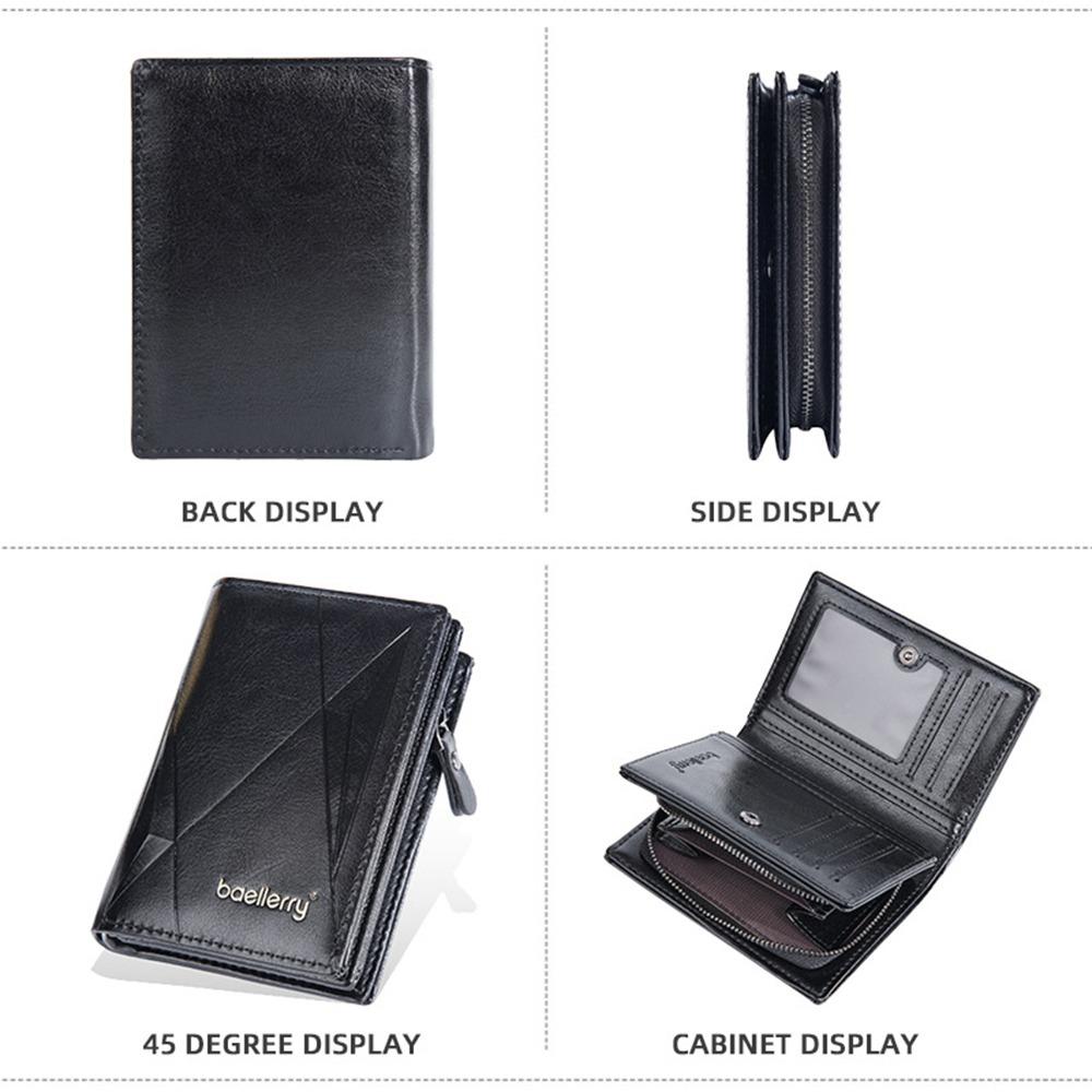 Soft Male Leather Purse PU Leather Men Card Holder Contracted Men's Short Wallet Men