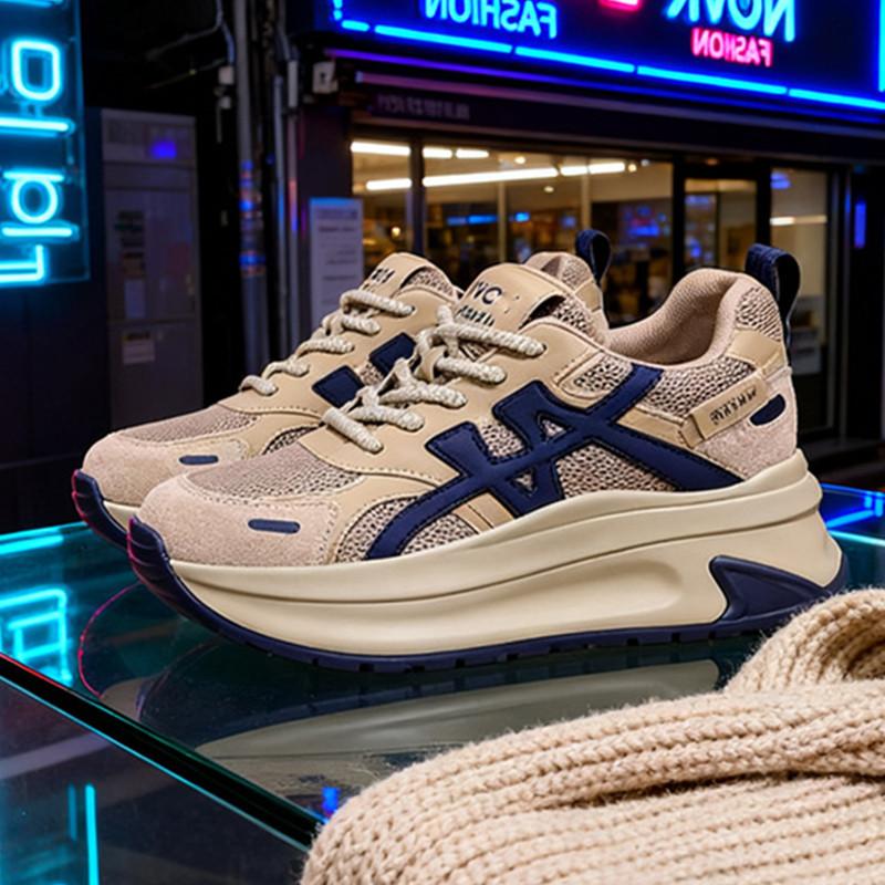 Mesh inner height increase dad shoes women's autumn new casual platform Forrest Gump shoes sports moral training shoes