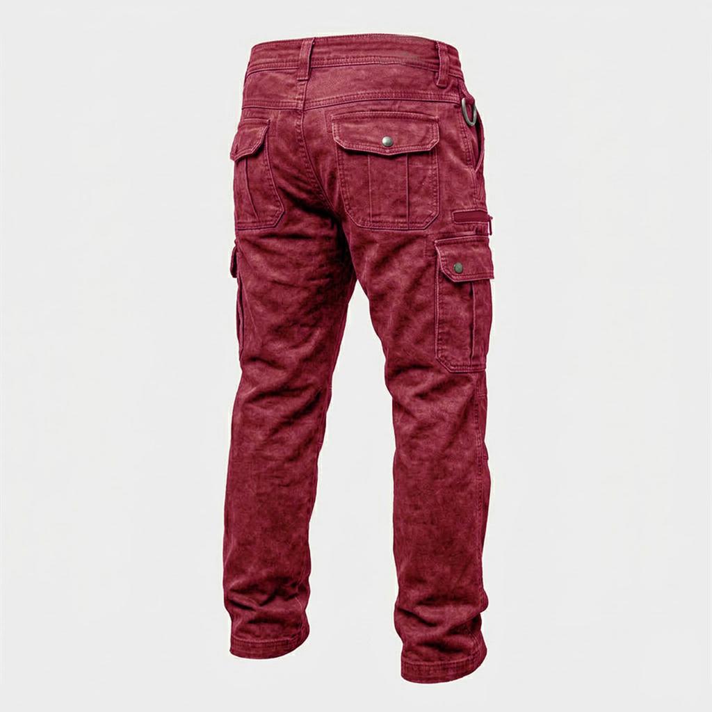 Herren Farbe Retro Multi-Pocket Cargohose