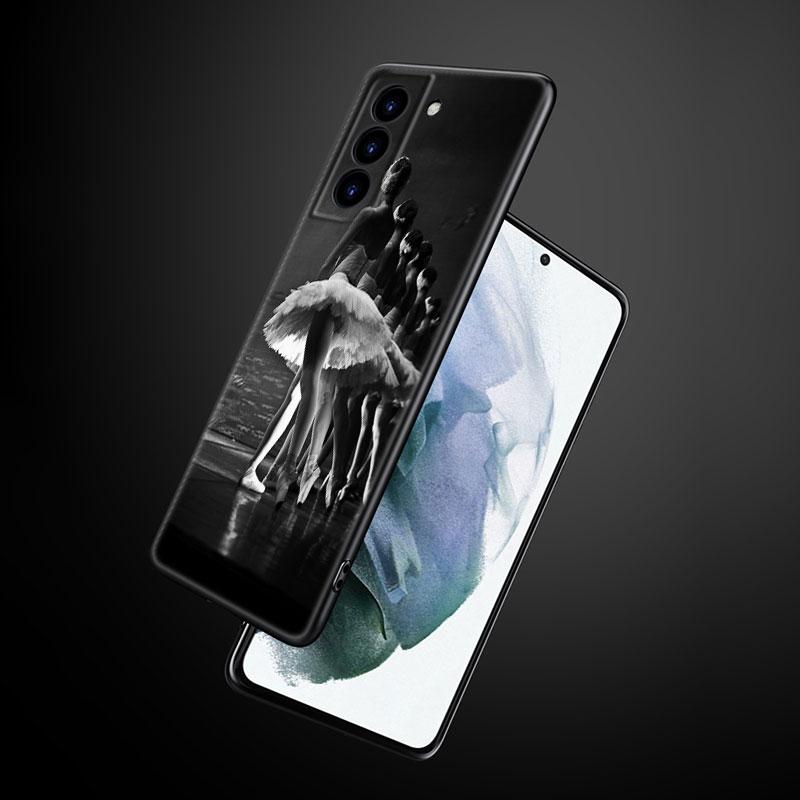 Ballet Dancer Phone Case For Samsung Galaxy S22 Pro S21 S20 Ultra FE S10 Lite 5G S10E S9 S8 Plus Soft TPU Black Cover