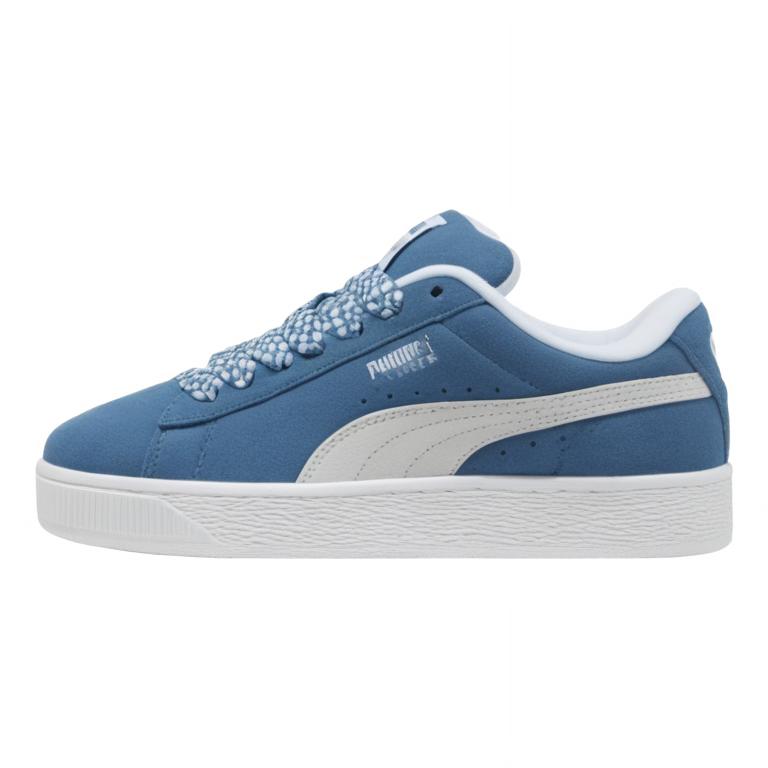 New PUMA Suede XL Low Top Skateboard Shoes Women's Blue White 398310-01