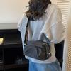 Trendy Multicolor Crossbody Bag Widen Belt Rectangle Single-Shoulder Bag Lightweight Oxford Cloth Tote Bag Daily Casual
