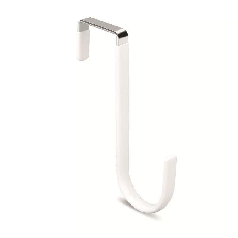 1PC dip door rear hook non-punching wardrobe door hook kitchen cabinet shelf bedroom door coat hook stainless steel single hook