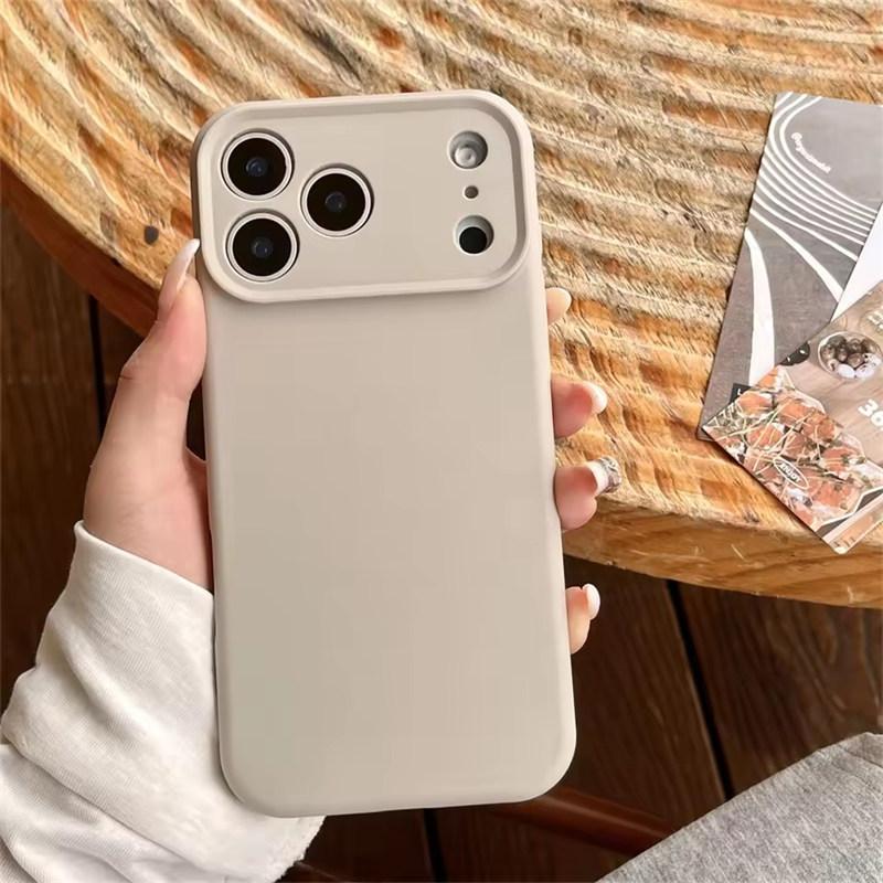 Hochwertige Flüssigsilikon-Schutzhülle für iPhone 17 Air 16 15 14 13 12 11 Pro Max Plus 16E 17 Pro Max Kameraschutz Matt Weiche Abdeckung