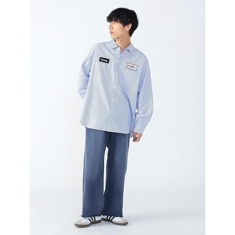 [Beams Heart] Pants GMS Wide Straight Cotton Urake Men's NAVY S