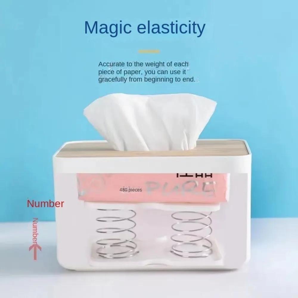Creative Plastic Paper Towel Spring Pallet White High Elasticity Spring Tissue Box Practical Easier Double Springs Paper towels