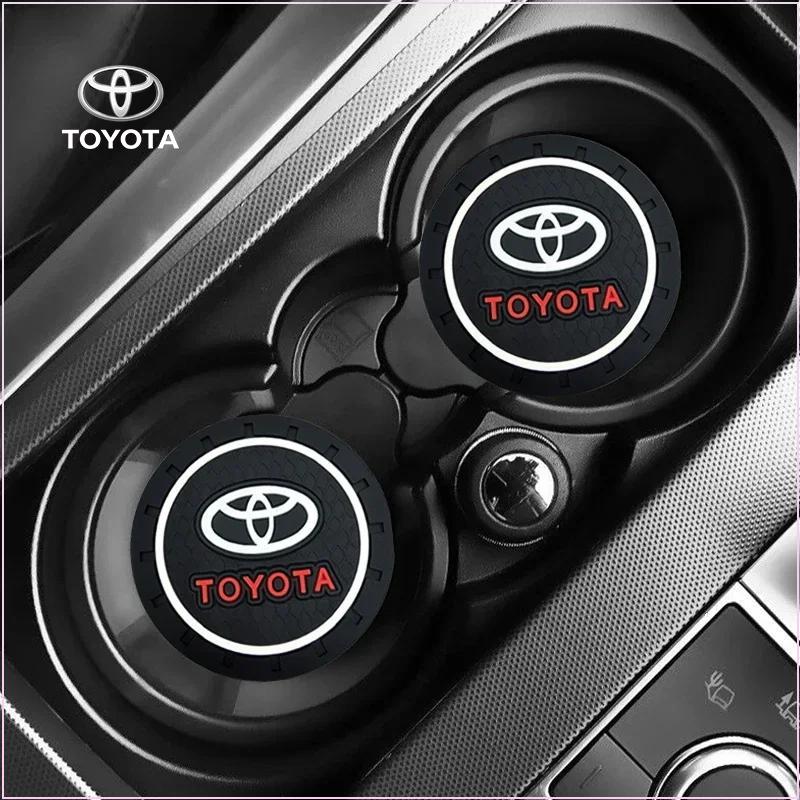 Silica Gel Car Coaster Water Cup Anti-slip Pad for Toyota TRD Aygo Vitz Vios Yaris Yaris Mark-X Mirai Corolla Avensis