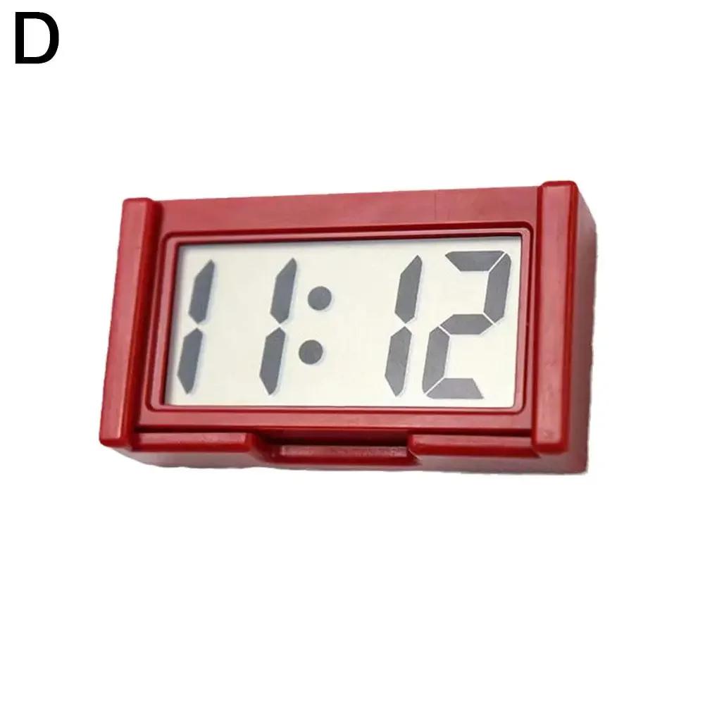 Practical Mini Digital Display Large Screen Car Mounted Small Adhesive Portable Electric Motorcycle Car Mounted Clock Mute New