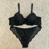European and American lace sexy steel ring bra gathering adjustment type closed breast underwear women's thin bra