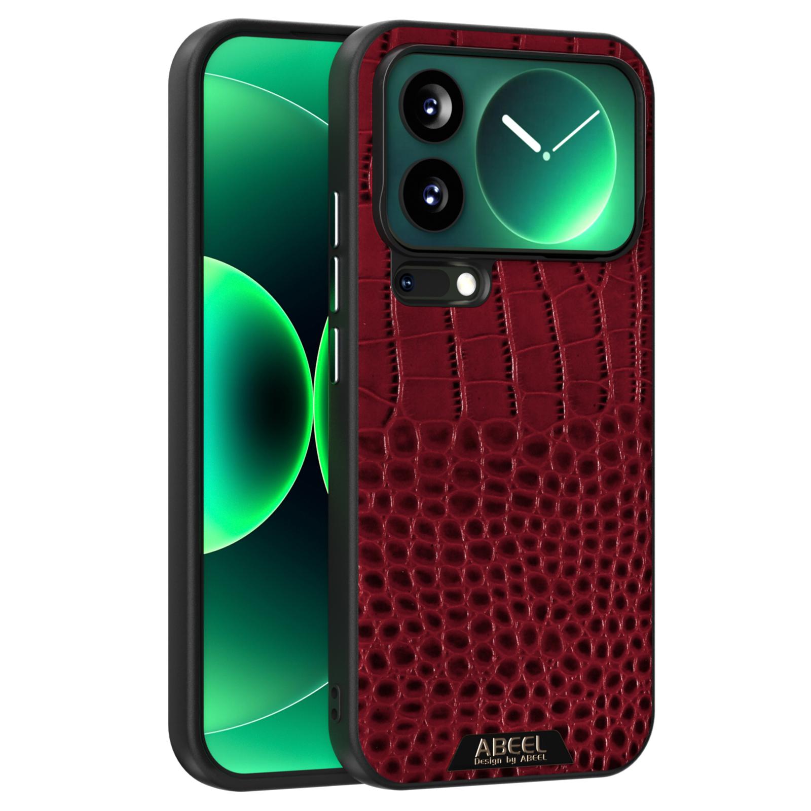 

ABEEL For Xiaomi 17 Pro Max Magnetic Case Crocodile Texture Micro-Embossing Back Cover