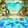 1PC Dinosaur Theme Print Extra-large Soft Beach Towel Super Absorbency Suitable for Seaside Vacation Pool Yoga Travel Gift